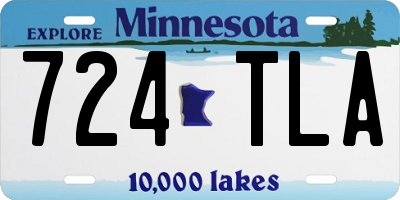MN license plate 724TLA