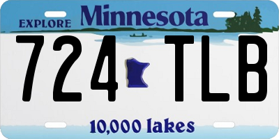 MN license plate 724TLB