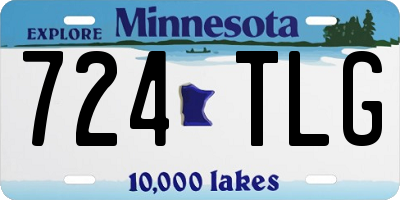 MN license plate 724TLG
