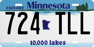 MN license plate 724TLL