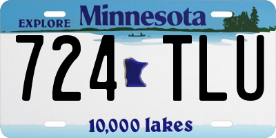 MN license plate 724TLU