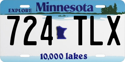 MN license plate 724TLX