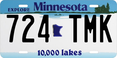 MN license plate 724TMK