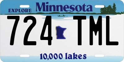 MN license plate 724TML