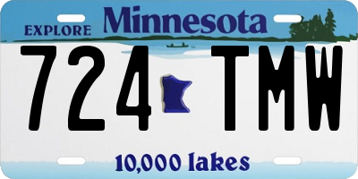 MN license plate 724TMW