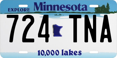MN license plate 724TNA