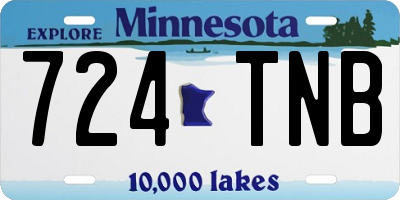 MN license plate 724TNB