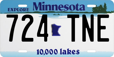 MN license plate 724TNE