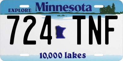 MN license plate 724TNF