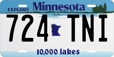 MN license plate 724TNI