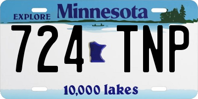 MN license plate 724TNP