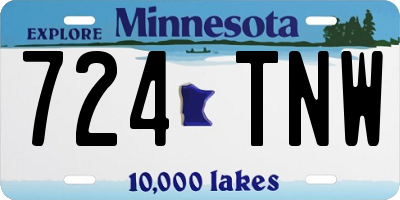MN license plate 724TNW