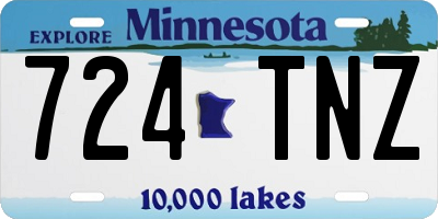 MN license plate 724TNZ