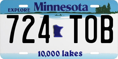 MN license plate 724TOB