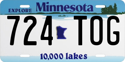 MN license plate 724TOG