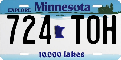 MN license plate 724TOH