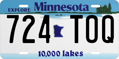 MN license plate 724TOQ