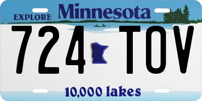 MN license plate 724TOV