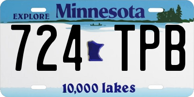 MN license plate 724TPB