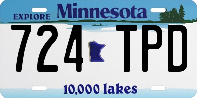 MN license plate 724TPD