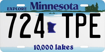 MN license plate 724TPE