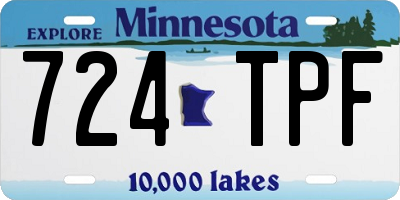 MN license plate 724TPF