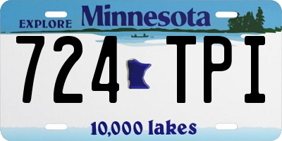 MN license plate 724TPI