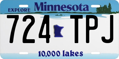 MN license plate 724TPJ