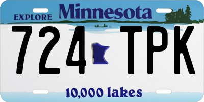 MN license plate 724TPK