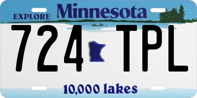MN license plate 724TPL
