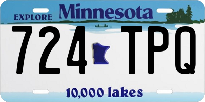 MN license plate 724TPQ