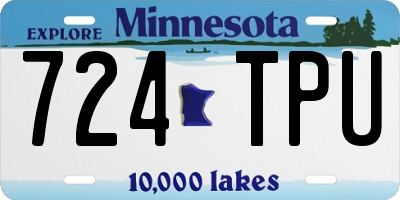 MN license plate 724TPU