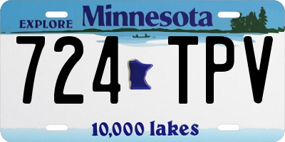 MN license plate 724TPV