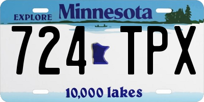 MN license plate 724TPX