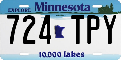 MN license plate 724TPY