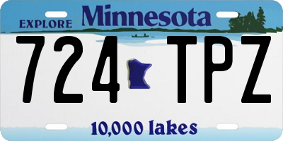 MN license plate 724TPZ