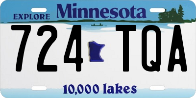MN license plate 724TQA