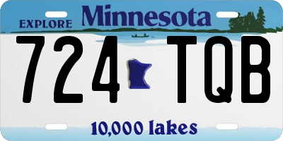 MN license plate 724TQB