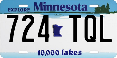 MN license plate 724TQL