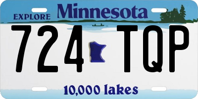 MN license plate 724TQP