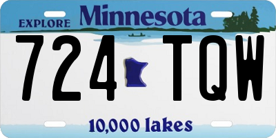 MN license plate 724TQW