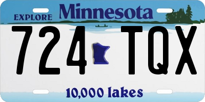 MN license plate 724TQX