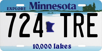 MN license plate 724TRE