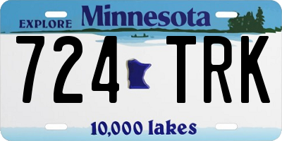 MN license plate 724TRK
