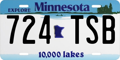 MN license plate 724TSB