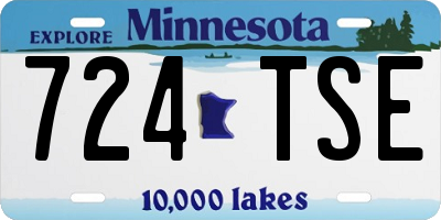 MN license plate 724TSE