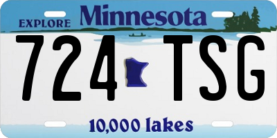 MN license plate 724TSG