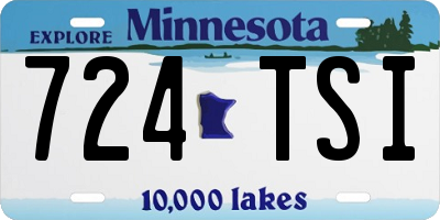 MN license plate 724TSI