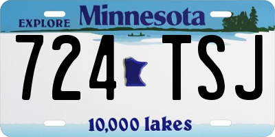 MN license plate 724TSJ