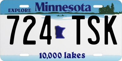 MN license plate 724TSK